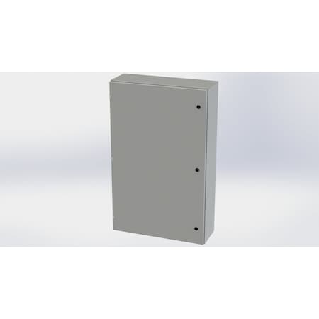 Saginaw Control & Engineering 1/4 Turn Latch Electrical Enclosures, 48 in H, 10 in D, 30 in W, NEMA 3R, 4, 12, 13, Carbon Steel SCE-48EL3010LP